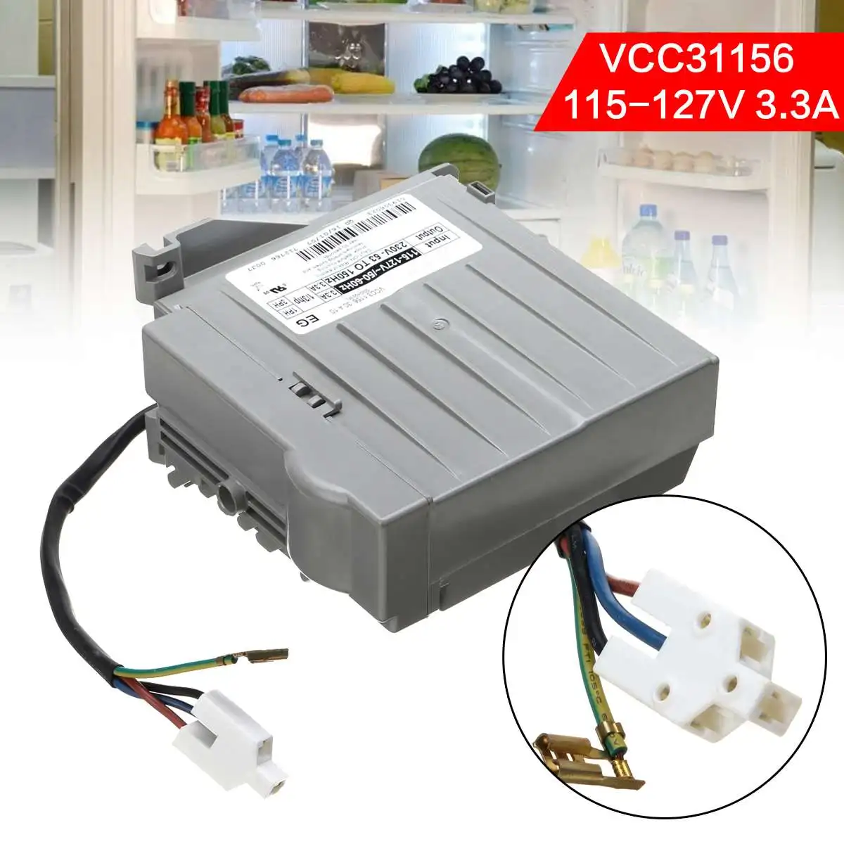 

Refrigerator Inverter Electronic Control VCC3 1156 Input 115-127V For Haier Refrigerator Fridge 3.3A