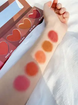 

Face Blusher 5 Colour Palettes Powder Rouge Makeup Cheek Blusher Powder Minerals Blusher Brush Palette Cream Natural Blush