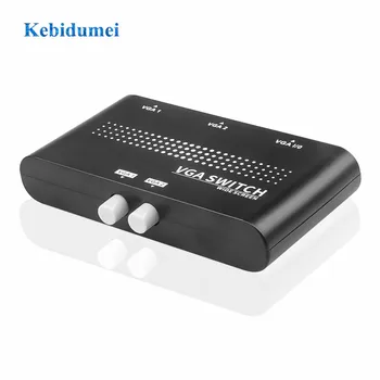 

Kebidumei 2 In 1 Out VGA/SVGA Manual Sharing Selector Switch Switcher 2 Port VGA Selector Box For LCD PC KVM Switches