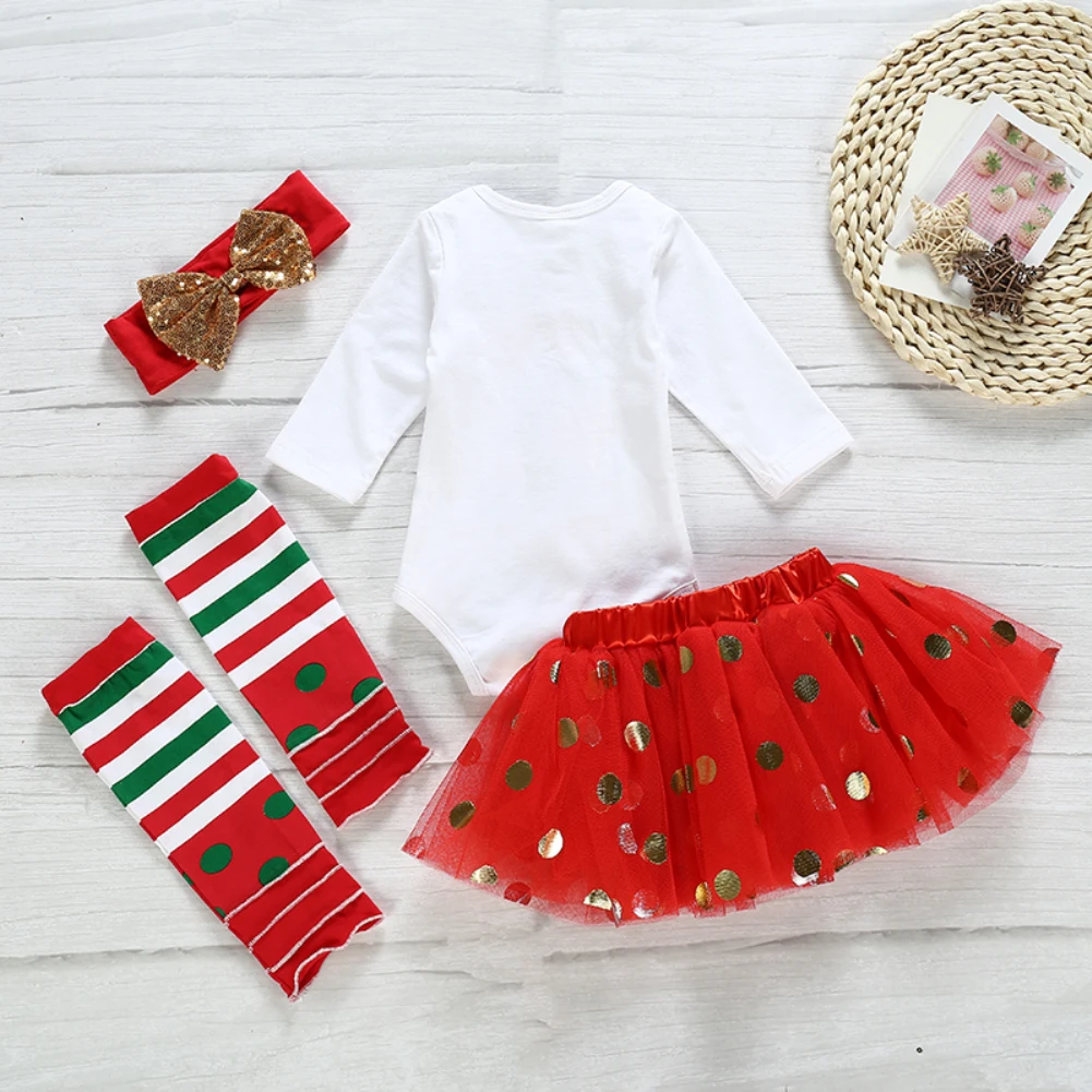 Pudcoco/одежда для малышей Рождественский комбинезон для новорожденных девочек, мини-платье-пачка гетры, осенние зимние наряды, комплект одежды