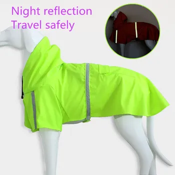 

Large Dog Clothes for Big Dog Raincoat Dog Rainwear Large Dog Clothes Unrestrained Outdoor Waterproof Night Reflection Hoodie