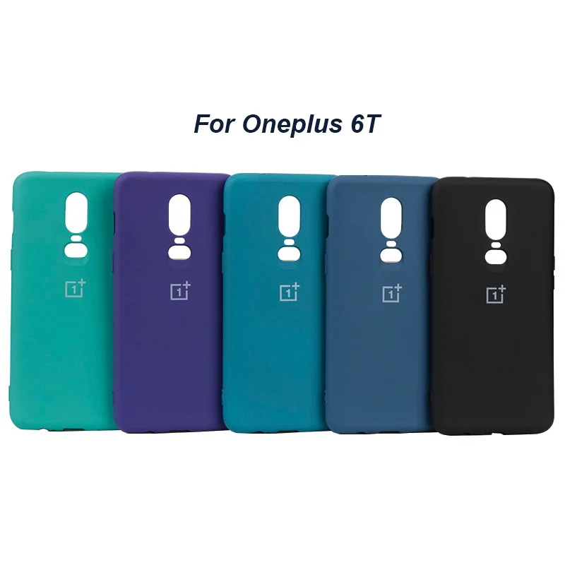 Oneplus 6 6T Case Original Official Silicone Soft Ultrathin Shockproof Full Protective Cover Oneplus One Plus 6 6T Case neck pouch for phone