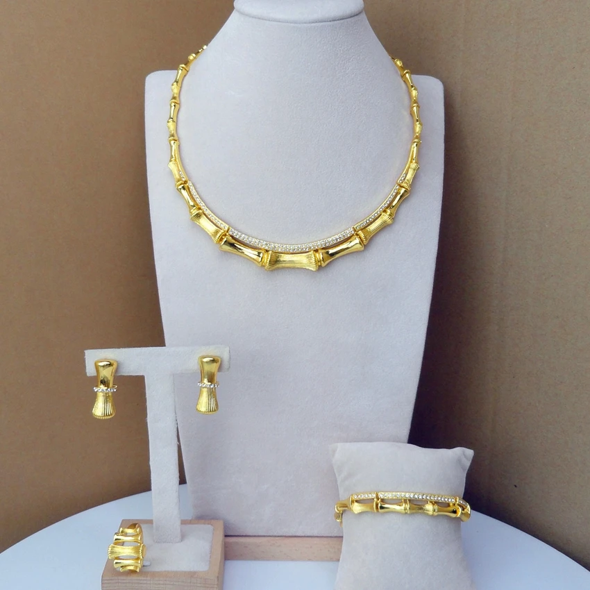 

Yuminglai 2019 New Arrival Luxury Simple Design African Ladies Accessories Jewelry Sets FHK7046