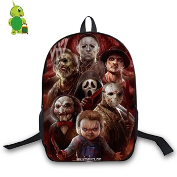 

Horrible Killers Backpack Chucky Jason Freddy Nun Printing School Bags for Teenagers Students Daily Backpack Travel Rucksack