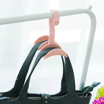 

Home Storage Organization Hook Clothes Hanging Rack Rotatable Bag Hanger Space Saving Hanger Magic Clothes Hanger 4 Colors