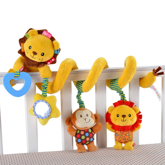 Baby Toys 0-12 Months Crib Mobile Bed Bell Rattles Educational Toy For Newborns Car Seat Hanging Infant Crib Spiral Stroller Toy 1