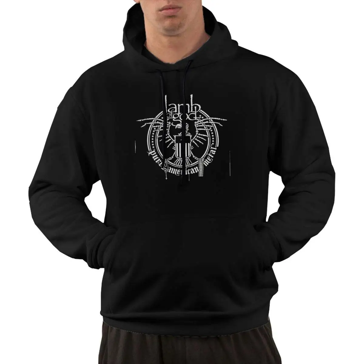 Мужская толстовка с капюшоном из чистого американского металла Hoodieunisex для мужчин и женщин