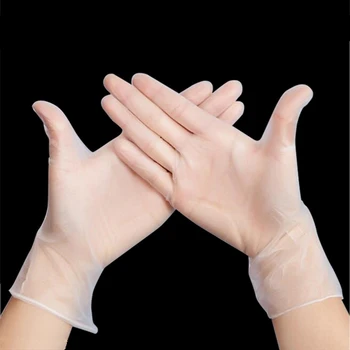 

5Pcs/Lot Food Grade Plastic Transparent Disposable Gloves Cooking Kitchen Tools Dining & Bar Magic Gloves Scrubber Gloves