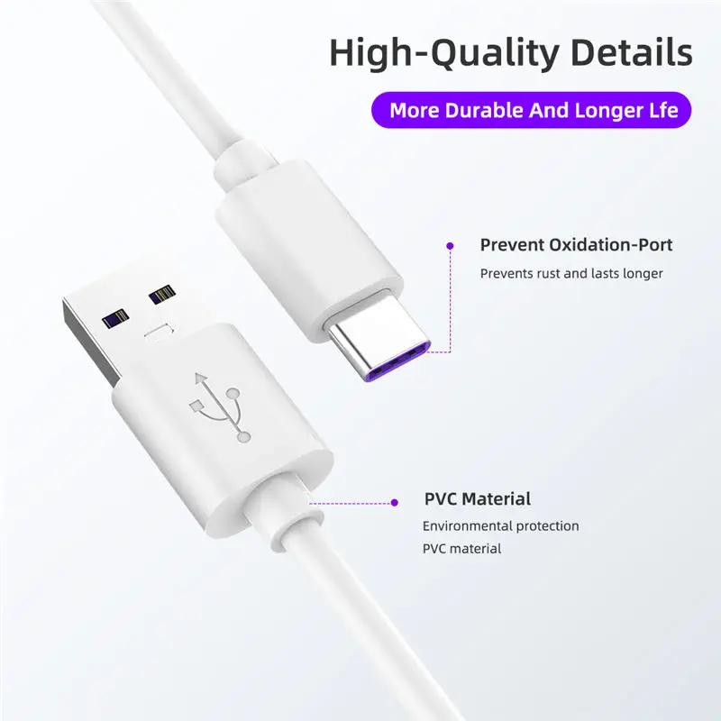 5A USB C кабель супер быстрая зарядка для huawei mate 30 P30 Lite Xiaomi Mi 9 usb type C кабель для samsung S8 S9 S10 type C кабель