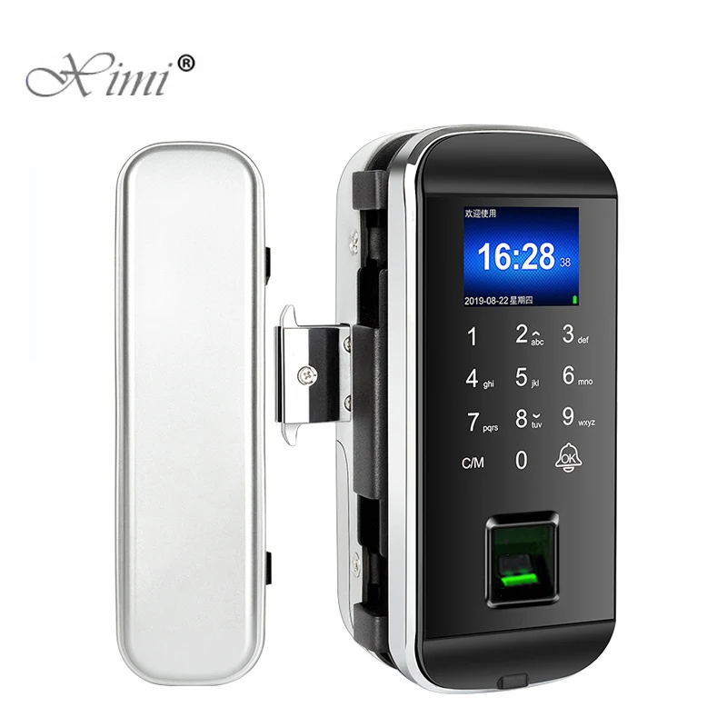 US $51.30 New Arrival Sliding Door Glass Door Lock Office Keyless Electric Fingerprint Door Lock With Touch Keypad Smart Card Door Lock