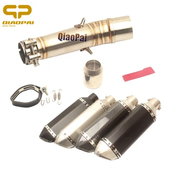 

Motorcycle Exhaust System Mid Tube Connector Link Pipe Escape Muffler Db Killer for Honda Nc700x NC 700 NC750X NC750 2012-2017