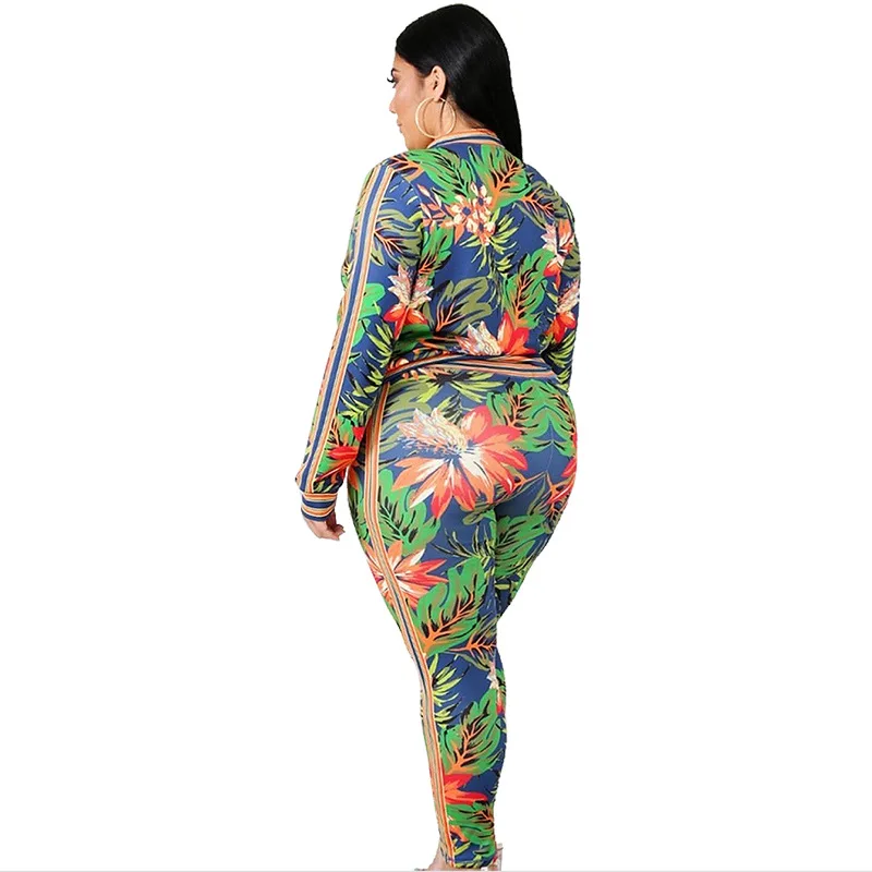 4XL 5XL размера плюс зимний женский комплект с длинным рукавом спортивный костюм куртки брюки карандаш костюм из двух частей большой размер 3XL Спортивная одежда