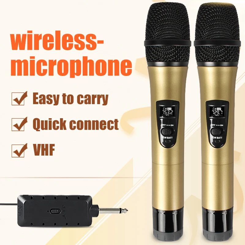 Беспроводной микрофон E8 2 профессиональный VHF танзиттер ресивер dj для квадратных