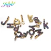 Juya DIY Bracelet Necklace Making Findings  Multicolor Rainbow Zircon Gold 26 Alphabet Initial Letter Charms Pendant Supplies ► Photo 3/6