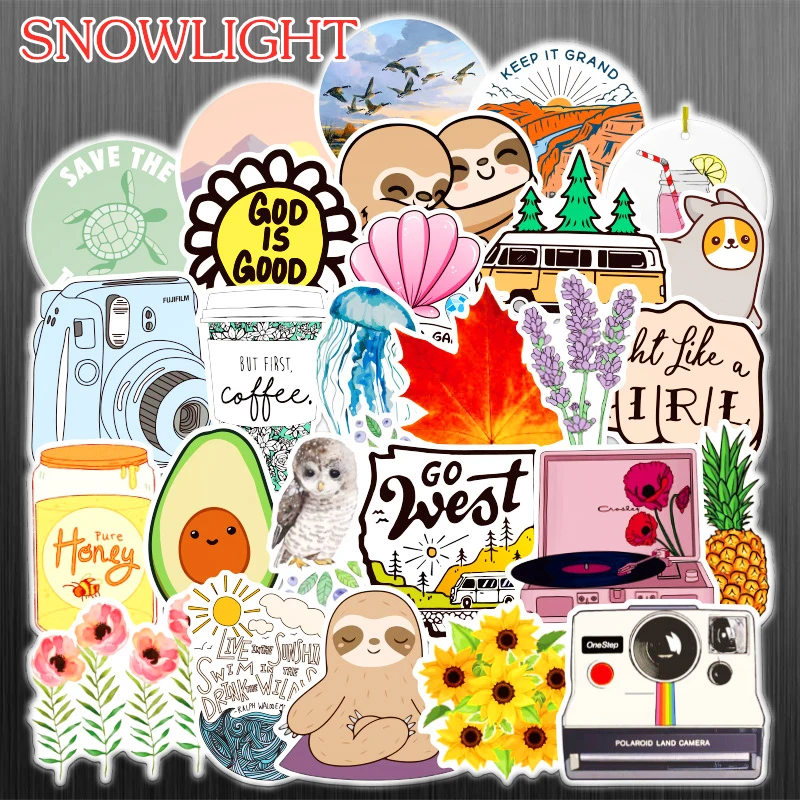 10/100pcs/set Animal Plant Travel Vsco Cartoon Graffiti Stickers For Kids Toys Scrapbook Skateboard Snowboard Laptop Luggage