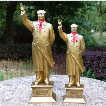 

CHINA Characteristic gift Chairman Mao great leader HOME OFFICE Government enterprise desk good luck copper Decorative statue