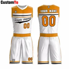 Оранжевый белый баскетбольные майки наборы униформа для тренировок майки Костюмы заказной логотип баскетбольные майки