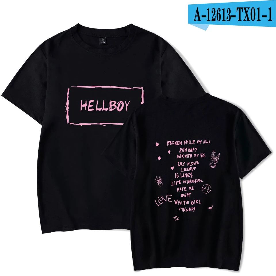 black Lil Peep футболка женская модная футболка хлопок Мягкая вентиляция футболка уличная мода хип-хоп футболка для мальчиков и девочек Повседневная футболка - Цвет: black