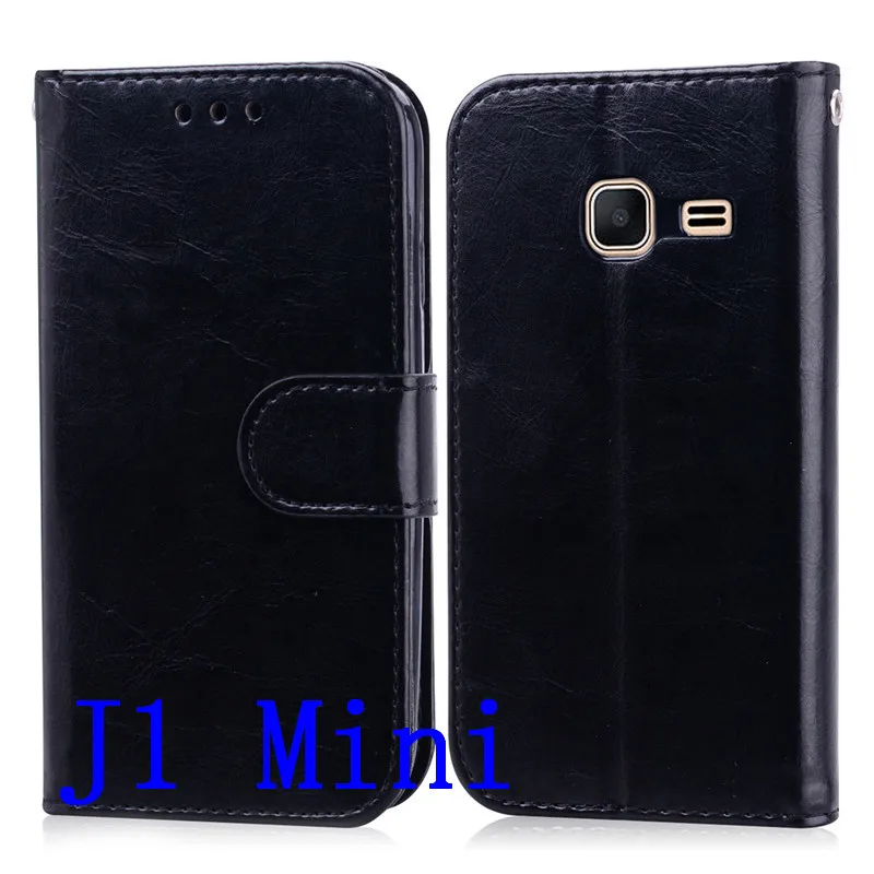 Black Кожаный флип-чехол для samsung galaxy j1 mini j105 j105h чехол для samsung galaxy j1 mini prime j106 j106f кошелек флип-чехол для телефона - Цвет: Black