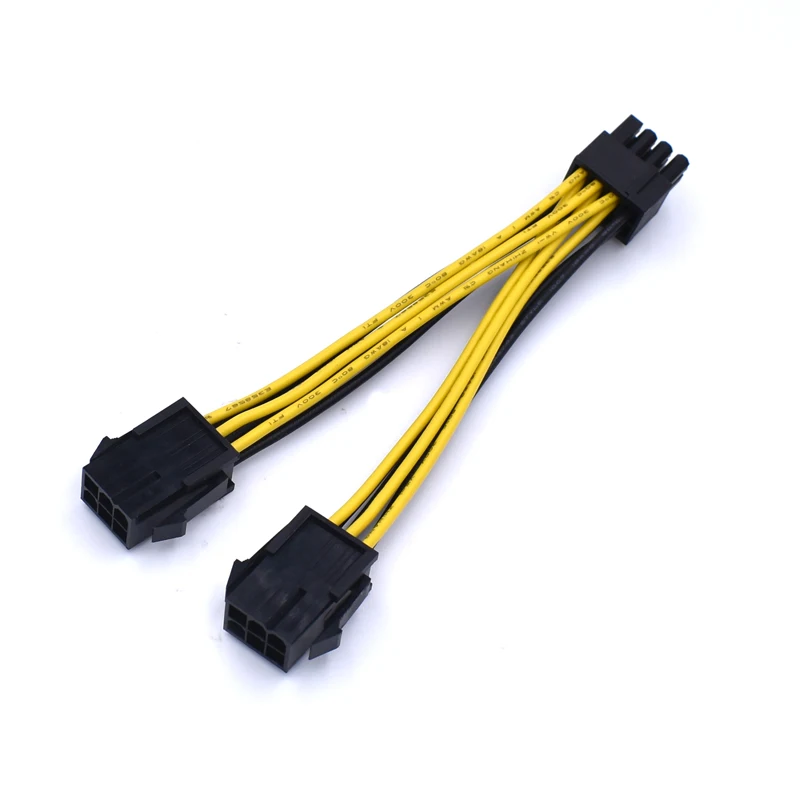 Высококачественный ПК ATX PCI E 2 * 6PIN мама к 8PIN папа кабель питания 18AWG для ASUS GPU 100