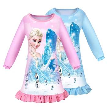 

Newest Christmas dress for baby girls Elsa Anna Dresses Children Long Sleeve Dress Beautiful Snow Queen Princess Clothing Kids