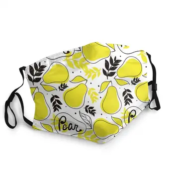 

Yellow Pear Fruit Adult Cycling Wearing Face Mask Anti Haze Cold Smog Dust Mask Windproof Polyester Protection Mask Respirator