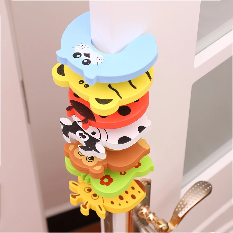 Silicone Door Stopper Door Stopper Bumpers Door Stopper Door Finger Pinch Guards 5pcs/Set Door Stopper Doorknob Wall Protection Children Shockproof Crash Pad Finger Protecter