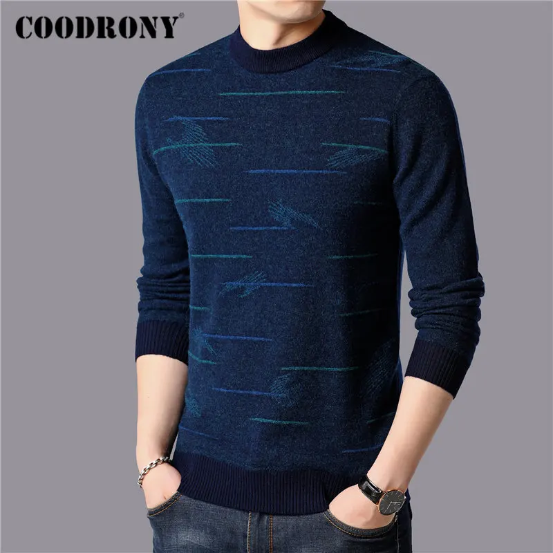 COODRONY Brand Sweater Men Winter Thick Warm Sweaters 100% Merino Wool Pullover Men Soft Cashmere Casual O-Neck Pull Homme 93043 COODRONY Brand Sweater Men Winter Thick Warm Sweaters 100% Merino Wool Pullover Men Soft Cashmere Casual O-Neck Pull Homme 93043
