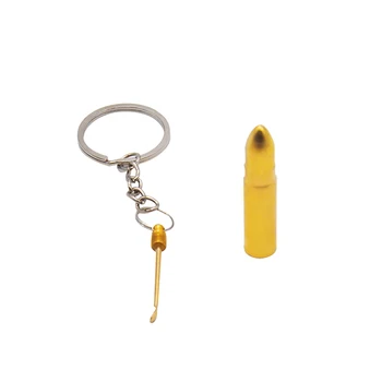 

Somke Pipe Bullet Shape Metal Snuff Spoon 52 MM Sniffer Snorter Powder Snuff Smoking Pipe Shovel Portable Key Chain