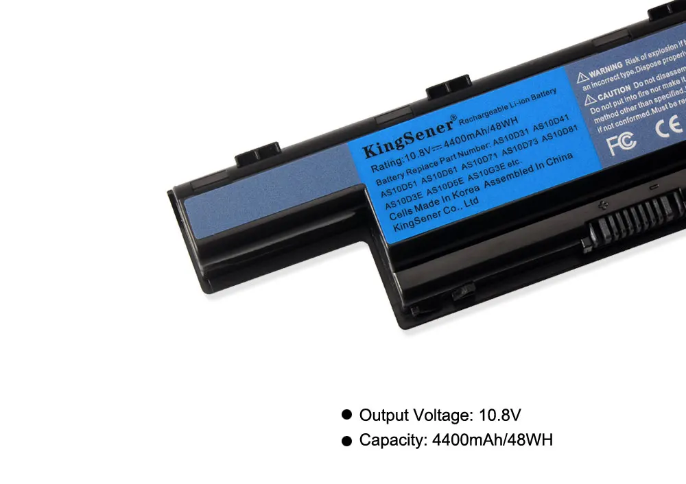 Bateria do Portátil Acer 5742 4551g 4741g 5560g 5741g 5742g 5750g 7750g 7760g 7760g As10d51 As10d71 As10d81 As10d73 Kingsener-as10d31 - Imagem 2