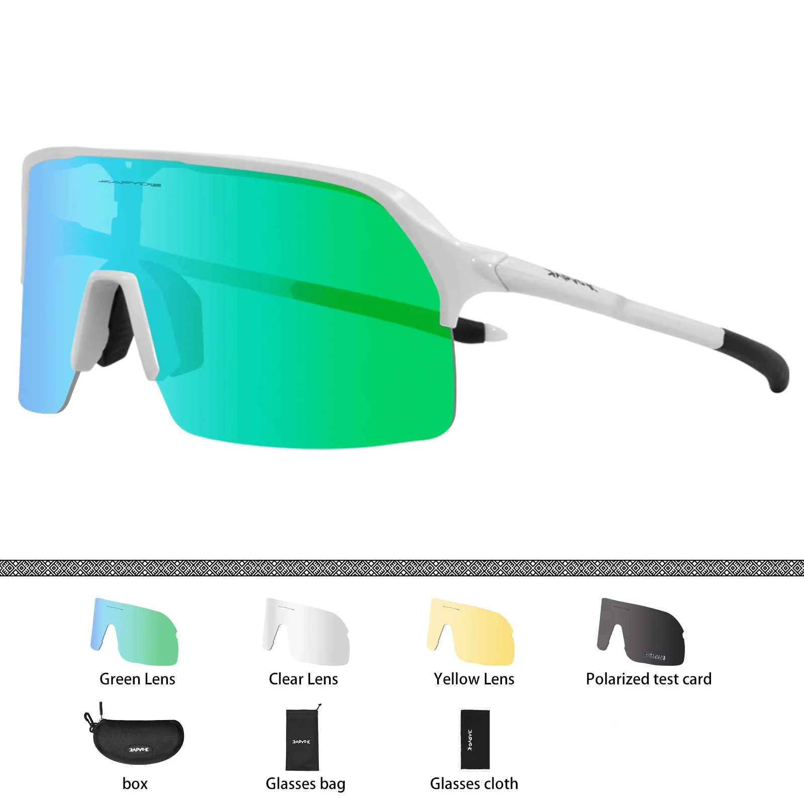 Polarised Cycling Glasses With 4 Interchangeable Lenses Sport_voghion.com