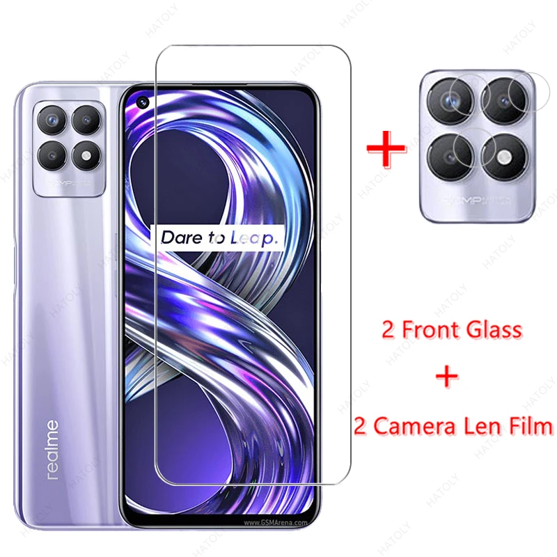 Защитное стекло для экрана Realme 8i закаленное с полным клеем камеры 8s 5G 8 Pro |