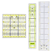 Nonvor-Juego de herramientas de dibujo acrílico, regla para DIY, Patchwork, corte de costura, Yardstick, escala artesanal, juego de regla para tela