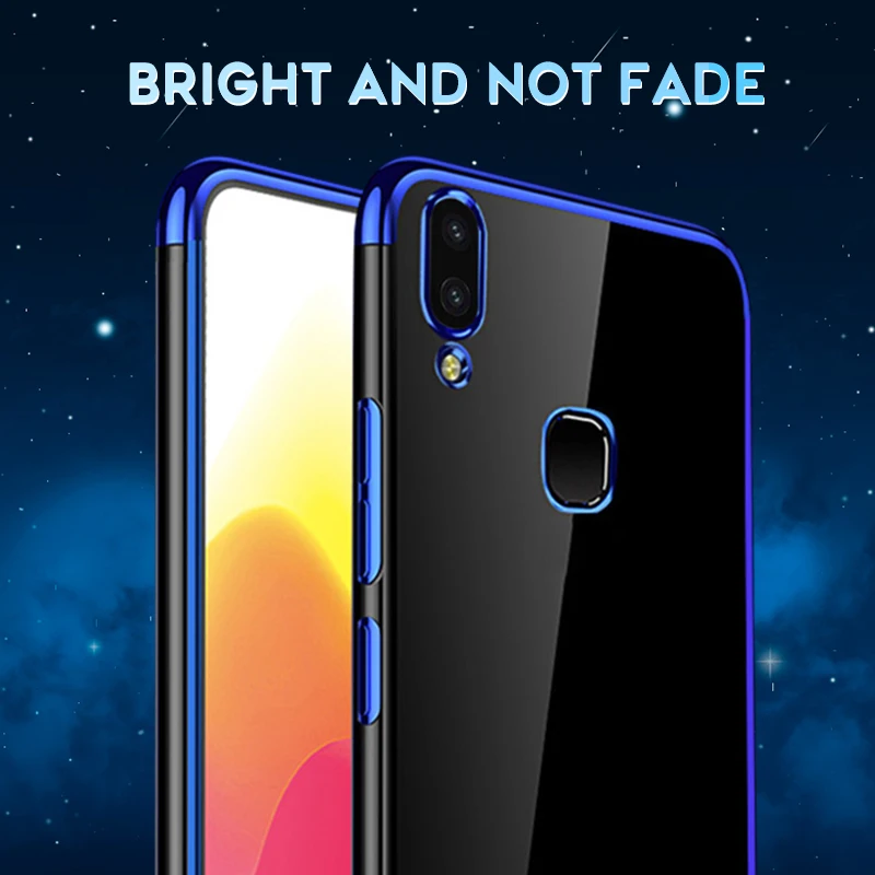 

Electroplated del claro caso para Samsung Galaxy A10 A20 A20e A30 A40 A50 A70 M10 M20 M30 M40 suave TPU cubierta protectora