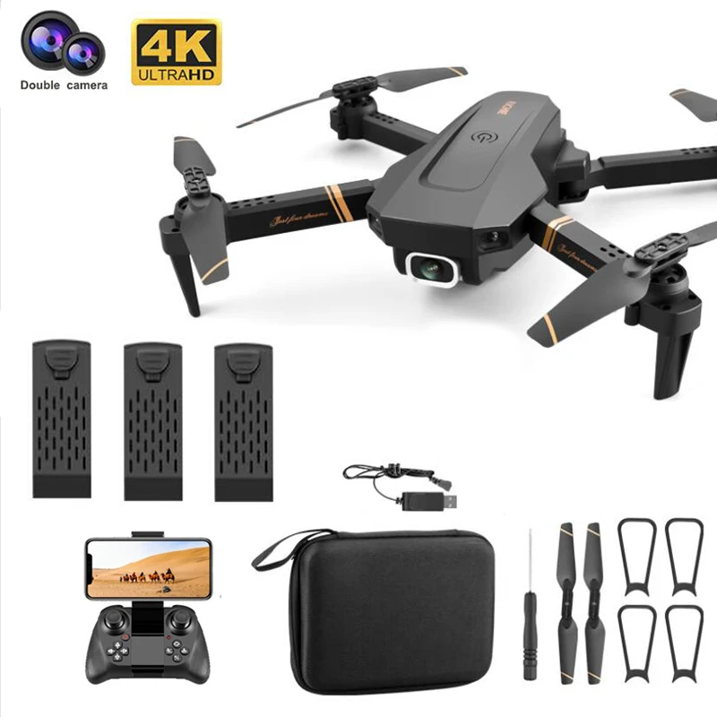 Радиоуправляемый Дрон с 4k двойной HD широкоугольной камерой Smart Follow WIFI FPV