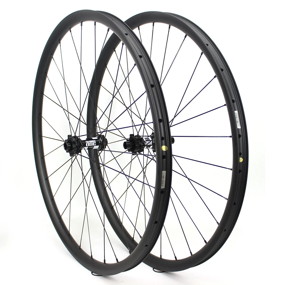Flash Deal 345g Only 29er MTB Carbon Rim with Original DT swiss 350 hub Sapim CX Ray For Mountain Bike Wheel XC Wheelset 30mm Width 1