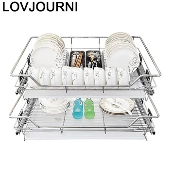 

Platos Pantries Accessories Organizer Corredera Stainless Steel Cocina Cozinha Rack Kitchen Cabinet Cestas Para Organizar Basket