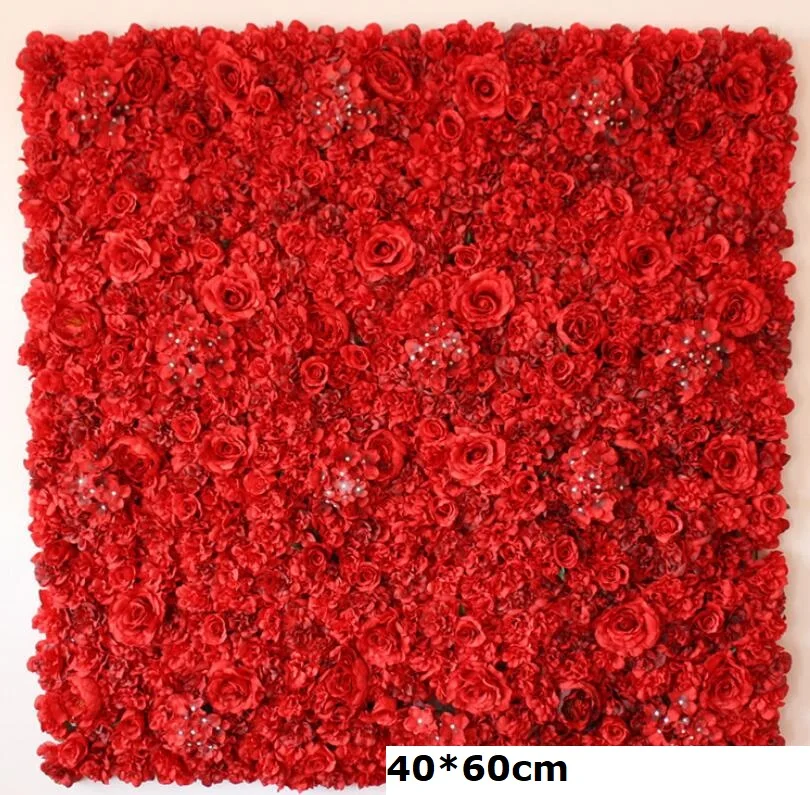 HAXIXINJING 60*40 см искусственные цветы Настенный Цветок голова Шелковые Розы Цветочные для свадебного фона - Цвет: as photo 3