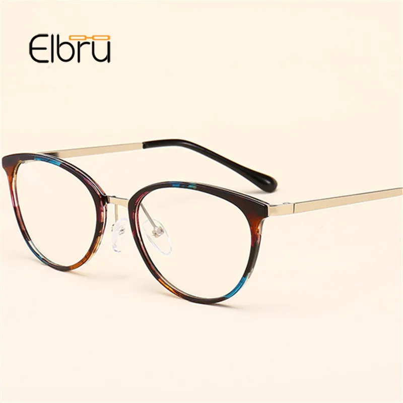 Elbru TR90 сверхлегкие простые очки для женщин и мужчин, круглые металлические очки, оправа, оптические очки для женщин и мужчин