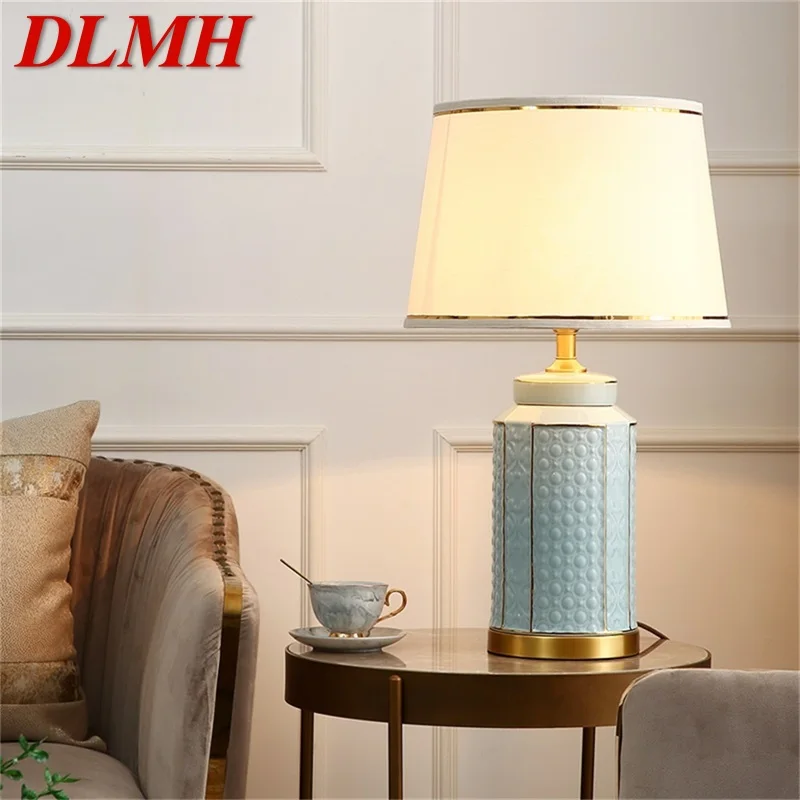 

DLMH Brass Table Lamps Ceramic Desk Light For Home Living Room Dining Room Bedroom Office Hotel