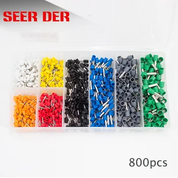 

Cord Pin End Crimp Terminals 800Pcs Electrical Wire Connector 20-10 KWG Copper Insulated Cord Pin End Crimp Terminals Set