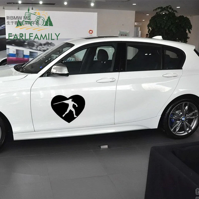 EARLFAMILY 43 см x 33 Забавный автомобильный Стайлинг легкая атлетика Javelin стрельба