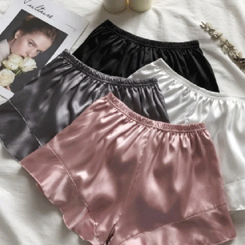 Горячая элегантность сатиновые безопасные короткие штаны женские колготки