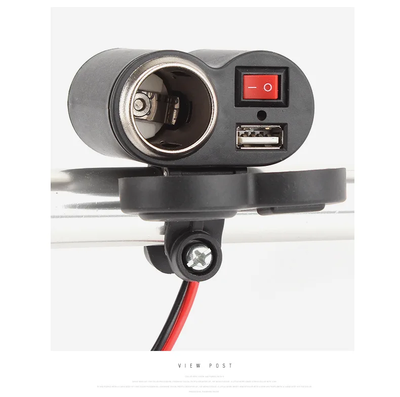 12 V-24 V мотоцикл Скутер Руль USB Зарядное устройство переключатель Водонепроницаемый светодиодный индикатор Прикуриватель разъем Мото Аксессуары