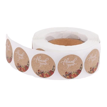 

500pcs/roll thank you stickers seal labels handmade sticker for gift decoration