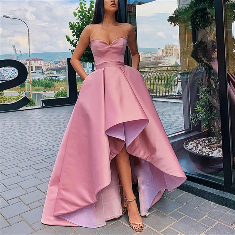 Атласное платье для выпускного вечера длинное платье с шлейфом Vestidos De Gala платье на бретельках для выпускного вечера