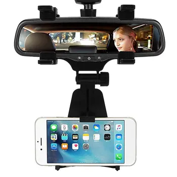

VEHEMO Car Rearview Mirror Phone Holder Adjustable Phone Stand black Smartphone Car Holder for Phone Mobile Phone Accessories