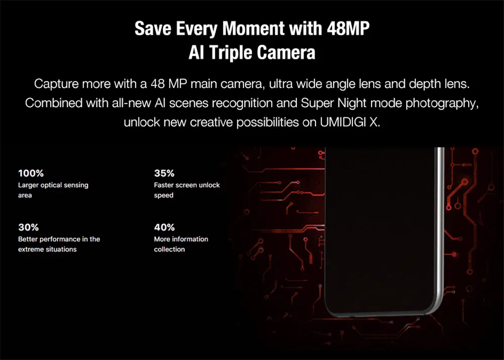 UMIDIGI X In-screen отпечатков пальцев 6,35 AMOLED 48MP Тройная задняя камера мобильный телефон Android 9,0 4G 128GB NFC Смартфон разблокированная ячейка