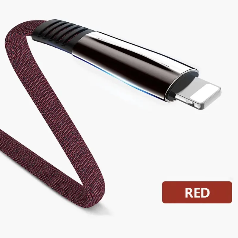 Быстрый USB зарядный кабель для мобильного телефона usb type-c Micro USB 2 м Быстрый зарядный кабель для iPhone X XR 8 7 6 цинковый сплав Дата линия - Color: Brown