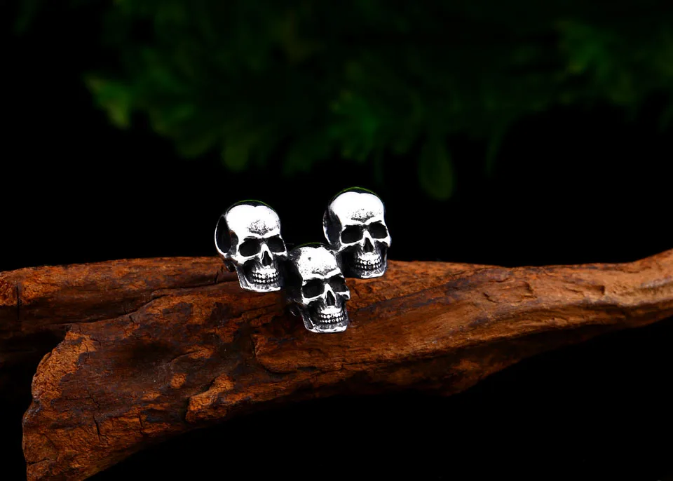 BEIER Новое поступление из нержавеющей стали 5 Соединенных мужчин череп панк ожерелье с подвеской Хэллоуин цепь модная Подарочная бижутерия LLBP8-435R